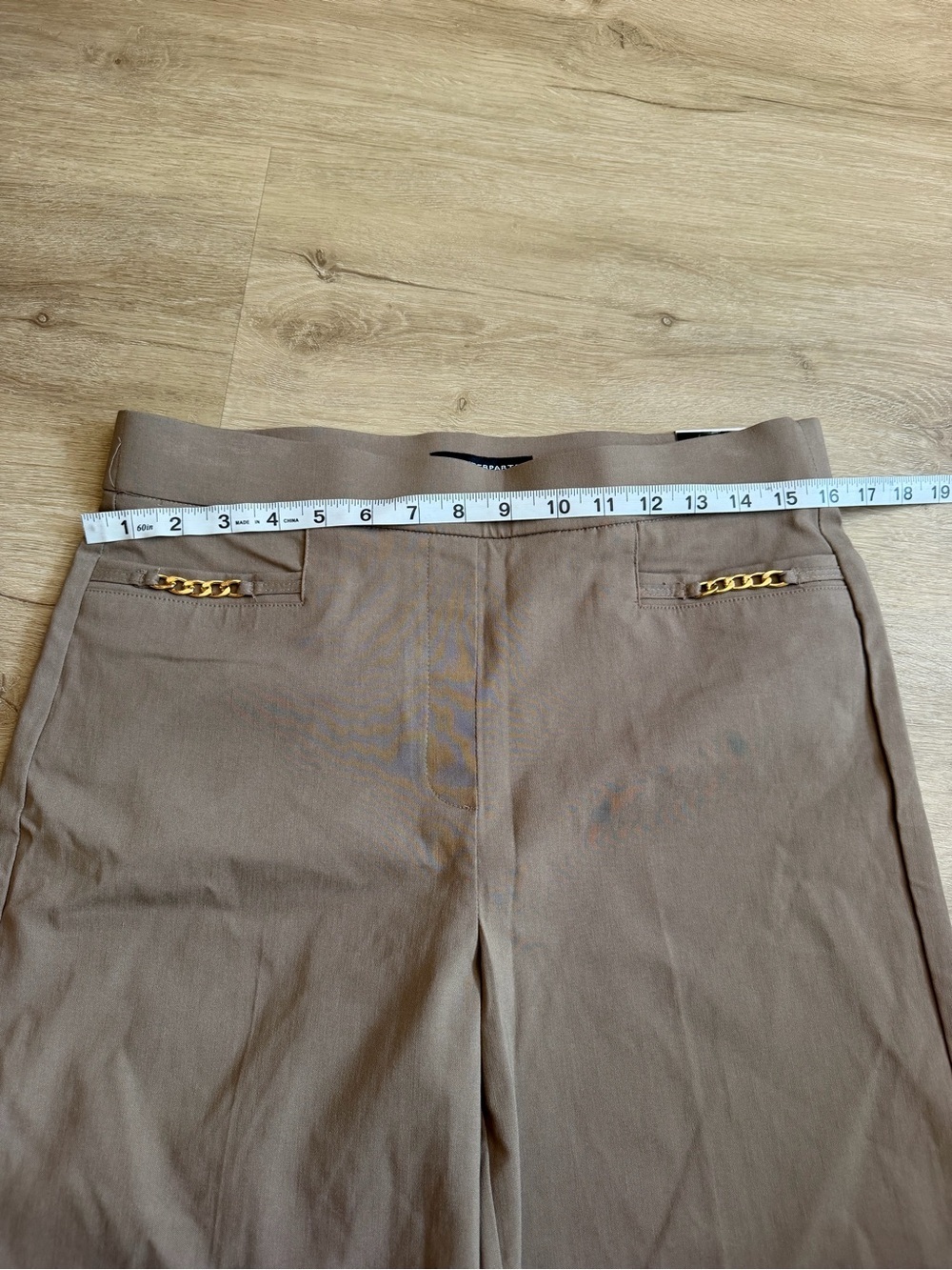 Counterparts Women’s Wide-Leg Super Stretch Tan Pants Size M Pull On - Picture 3 of 7